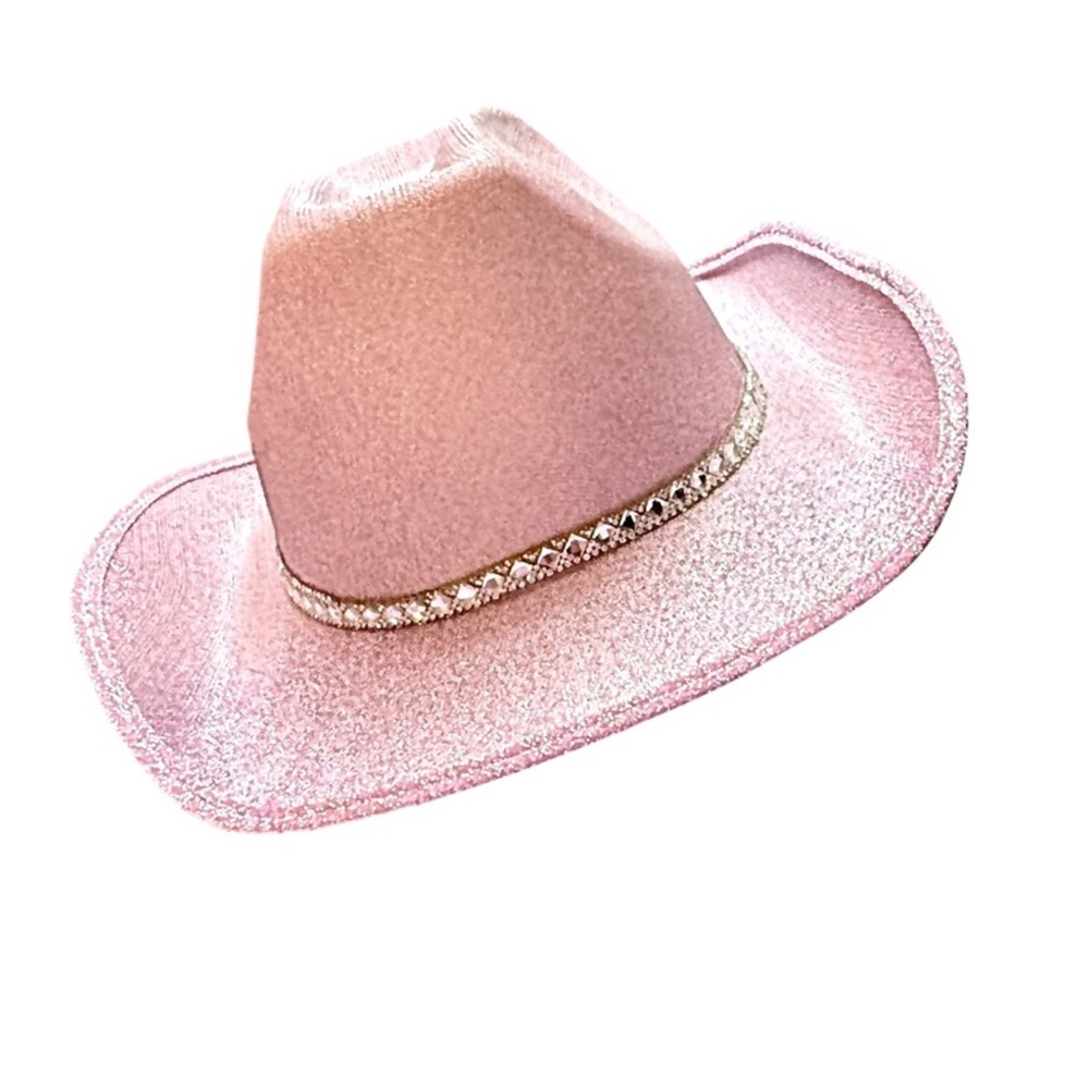 Pink Glitter Cowboy Hat